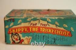 TPS Toys, 1950's Skippy The Tricky Cyclist Windup with Box, Original