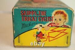 TPS Toys, 1950's Skippy The Tricky Cyclist Windup with Box, Original