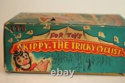 TPS Toys, 1950's Skippy The Tricky Cyclist Windup with Box, Original