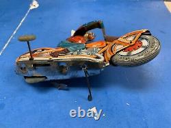Technofix Tin Toy Motorcycle Wind Up Made In France St