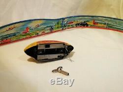 Technofix no. 271 Monorail Rocket Express / Raketenbahn Tin Toy Vintage