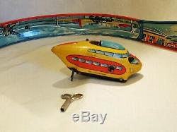 Technofix no. 271 Monorail Rocket Express / Raketenbahn Tin Toy Vintage