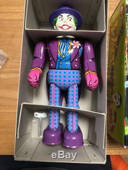The JOKER BAT MAN Tin Toy wind-up Billiken Shokai Vintage from Japan F/S