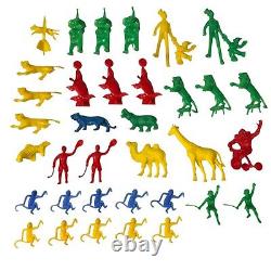 Tim Mee Toys Vintage Circus Figures Lot of 35 Timmee 1958 50s