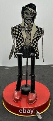 Tin Litho Dancing Man with Checkered Blazer / Suit Toy Made in the USA