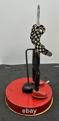 Tin Litho Dancing Man with Checkered Blazer / Suit Toy Made in the USA