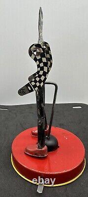 Tin Litho Dancing Man with Checkered Blazer / Suit Toy Made in the USA