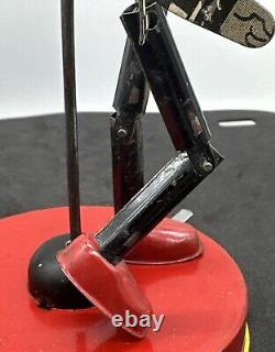 Tin Litho Dancing Man with Checkered Blazer / Suit Toy Made in the USA
