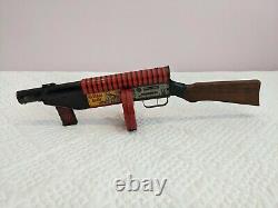 Tin Litho Marx G-Man Gun Windup Toy Machine Gun FBI Agent