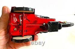 Tin Litho Wind Up Toy Police Motorcycle 1950s. KO Japan. Works Great. Mint/Near