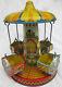 Tin Litho toy Merry Go Round Carousel J. Chein unmarked works 9 1/2 gentle wear