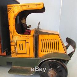 Tin MARX Toy Big Load Van Co TRUCK Windup C-Cab Driver 13 Vintage