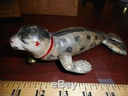 Tin Toy German Lehmann Wind Up Sea Lion Seal Seehund. Works with RARE Original Box