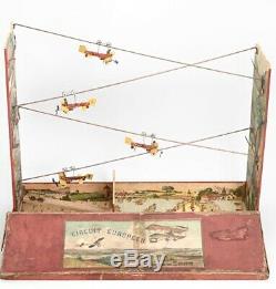 Tin Toys Germany, No German, France 1904, Nouveau Jeu Circuit Distler Plane Video