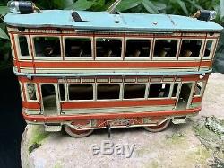 Tin Toys Germany, Orobr trolley car 1910, Works, Please Watch Video