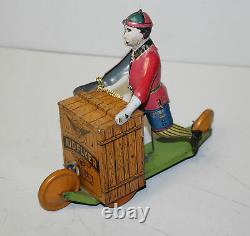 Tin Wind Up Kid Flyer Lithograph Toy Behrend & Rothschild