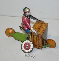 Tin Wind Up Kid Flyer Lithograph Toy Behrend & Rothschild