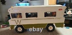 Tonka 1970's Press Steal Winnebago With Figures With Original Clothing & 2 Dogs