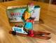 Toy Friction Skier 1950's Vintage With Original Box