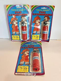 Tricky Squirt Fire Extinguisher Toy, EXTREMELY RARE! , VINTAGE, LOT OF 3 NEW