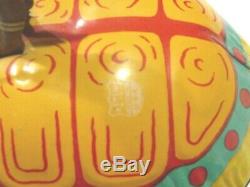 Turtle with Native Rider tin wind-up toy J. Chein & Co. With original box 1930s