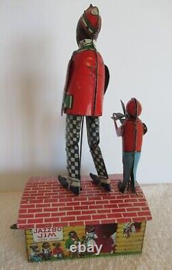 UNIQUE ARTJAZZBO-JIM DANCER ON THE ROOF with VIOLIN PLAYERTIN LITHO WINDUP TOY