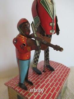 UNIQUE ARTJAZZBO-JIM DANCER ON THE ROOF with VIOLIN PLAYERTIN LITHO WINDUP TOY