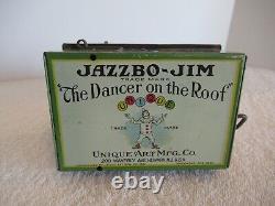 UNIQUE ARTJAZZBO-JIM DANCER ON THE ROOF with VIOLIN PLAYERTIN LITHO WINDUP TOY