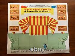 UNUSED Vtg The Peter Wheat Circus Press Out Cardboard Toy 1951 Original Envelope