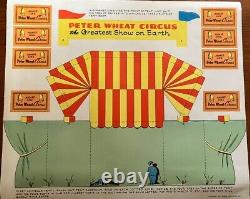 UNUSED Vtg The Peter Wheat Circus Press Out Cardboard Toy 1951 Original Envelope
