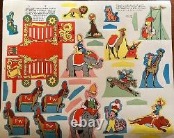 UNUSED Vtg The Peter Wheat Circus Press Out Cardboard Toy 1951 Original Envelope