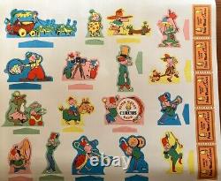 UNUSED Vtg The Peter Wheat Circus Press Out Cardboard Toy 1951 Original Envelope
