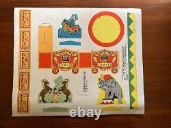 UNUSED Vtg The Peter Wheat Circus Press Out Cardboard Toy 1951 Original Envelope