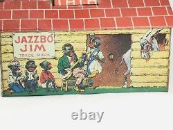 Unique Art JAZZBO-JIM Dancing Tin Wind Up Toy THE DANCER ON THE ROOF with BOX