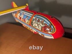 Unique Art Sky Rangers Litho Tinplate 1933 Near Mint Toy & RARE ORIGINAL BOX