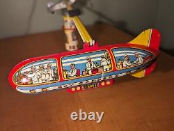 Unique Art Sky Rangers Litho Tinplate 1933 Near Mint Toy & RARE ORIGINAL BOX