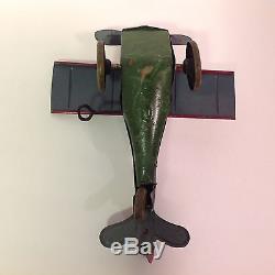 VERY RARE! Ferdinand Strauss Corp 43 Mail Plane Tin Wind Up Toy Vintage