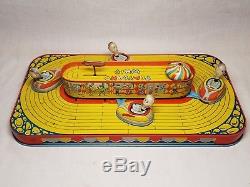 VERY RARE VINTAGE 1950's CHEIN & CO TIN WIND UP PLAYLAND WHIP TOY