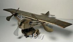 VINTAGE 1920's KINGSBURY PLANE TRI-MOTOR TIN LITHO WINDUP AIRPLANE