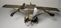 VINTAGE 1920's KINGSBURY PLANE TRI-MOTOR TIN LITHO WINDUP AIRPLANE