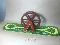 VINTAGE 1930'S J CHEIN TIN LITHO FERRIS WHEEL used