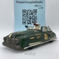 VINTAGE 1940s MARX DICK TRACY TIN-LITHO WIND-UP 11 LONG SQUAD CAR