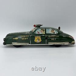 VINTAGE 1940s MARX DICK TRACY TIN-LITHO WIND-UP 11 LONG SQUAD CAR