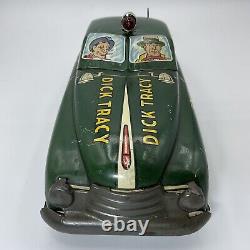 VINTAGE 1940s MARX DICK TRACY TIN-LITHO WIND-UP 11 LONG SQUAD CAR