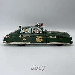 VINTAGE 1940s MARX DICK TRACY TIN-LITHO WIND-UP 11 LONG SQUAD CAR