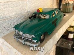 VINTAGE 1949 MARX SIREN POLICE CAR With MACHINE GUN KEY-WIND POLICE CAR 13