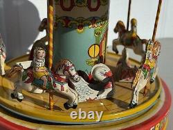 VINTAGE 1950'S J. CHEIN PLAYLAND MERRY-GO-ROUND CAROUSEL WithBOX WORKS
