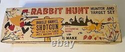 VINTAGE 1950'S MARX RABBIT HUNT Hunter And Target Set Game NIB