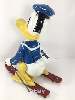 VINTAGE 1950's WALT DISNEYS DONALD THE SKIER MARX WIND UP DONALD DUCK withO. B