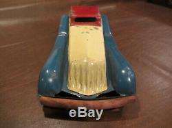 VINTAGE ANTIQUE TOY 1930s WIND UP BIG 12 Long STREAMLINE TIN CAR FROM CANADA